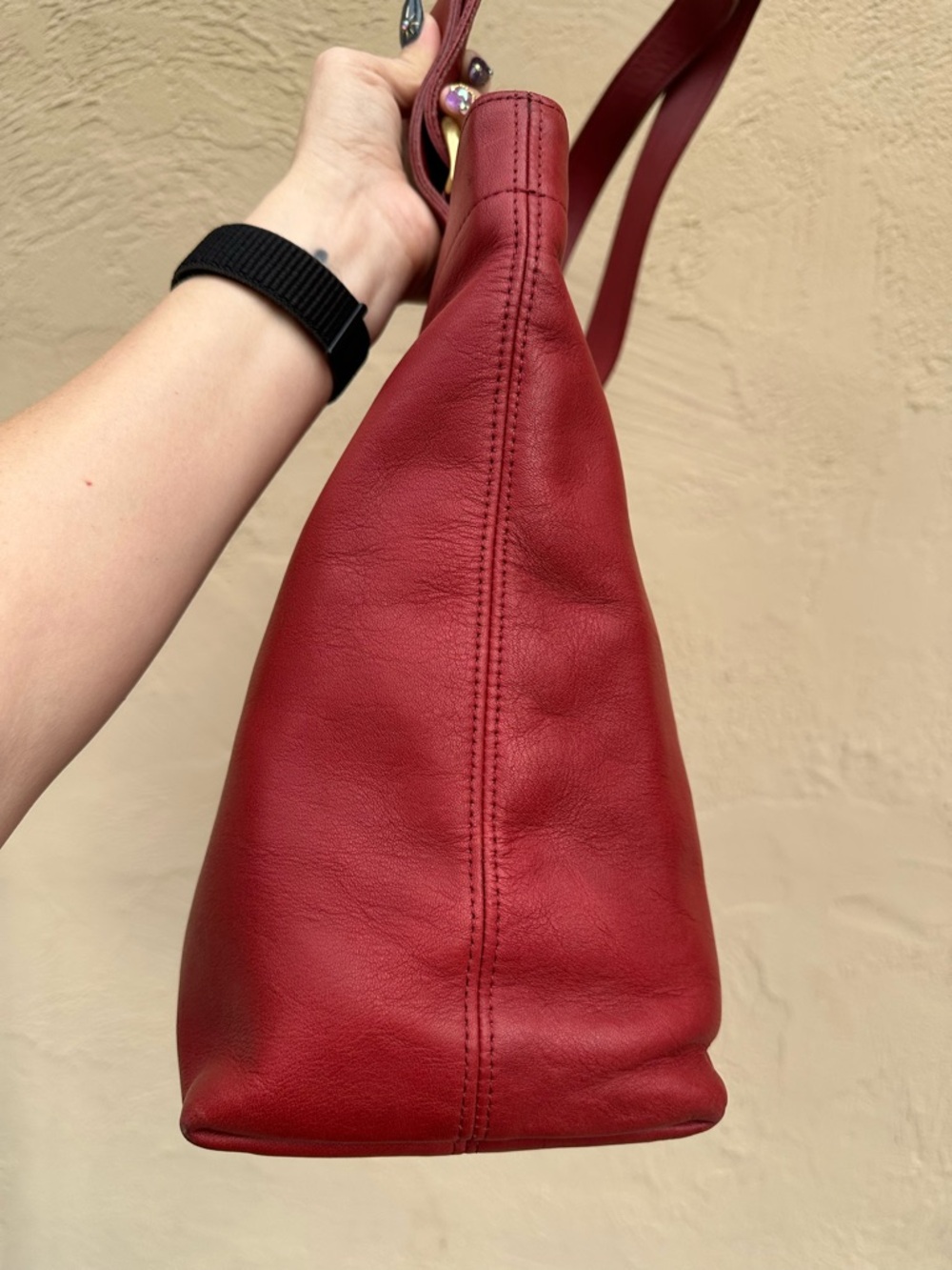 🦀Vintage Coach Red Lafayette Tote Bag 4140 🦀 - Picture 3 of 7